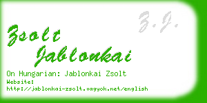 zsolt jablonkai business card